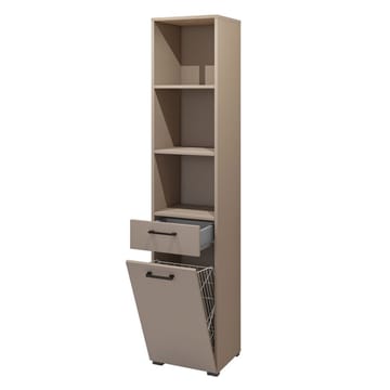 Skåp Bokhylla 40 cm med 1 Låda och 1 Dörr i Ek - Taupe - Förvaring - Hyllor - Bokhylla