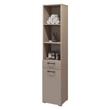 Skåp Bokhylla 40 cm med 1 Låda och 1 Dörr i Ek - Taupe - Förvaring - Hyllor - Bokhylla