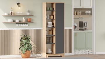 Solor Bokhylla 72 cm i Ek - Brun|Grå - Förvaring - Hyllor - Bokhylla