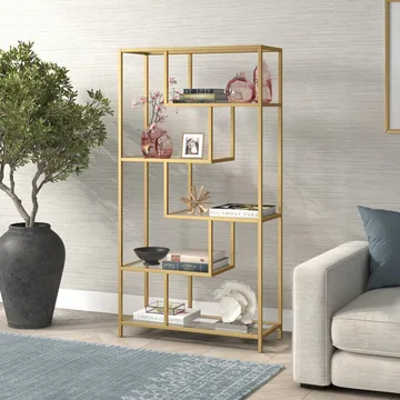 Sorena Bokhylla 90x172 cm - Guld/transparent - Förvaring - Hyllor - Bokhylla