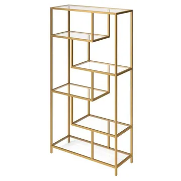 Sorena Bokhylla 90x172 cm - Guld/transparent - Förvaring - Hyllor - Bokhylla