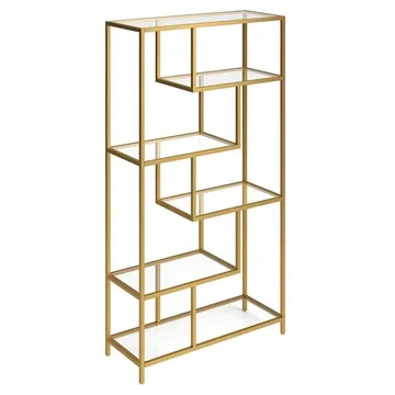 Sorena Bokhylla 90x172 cm - Guld/transparent - Förvaring - Hyllor - Bokhylla