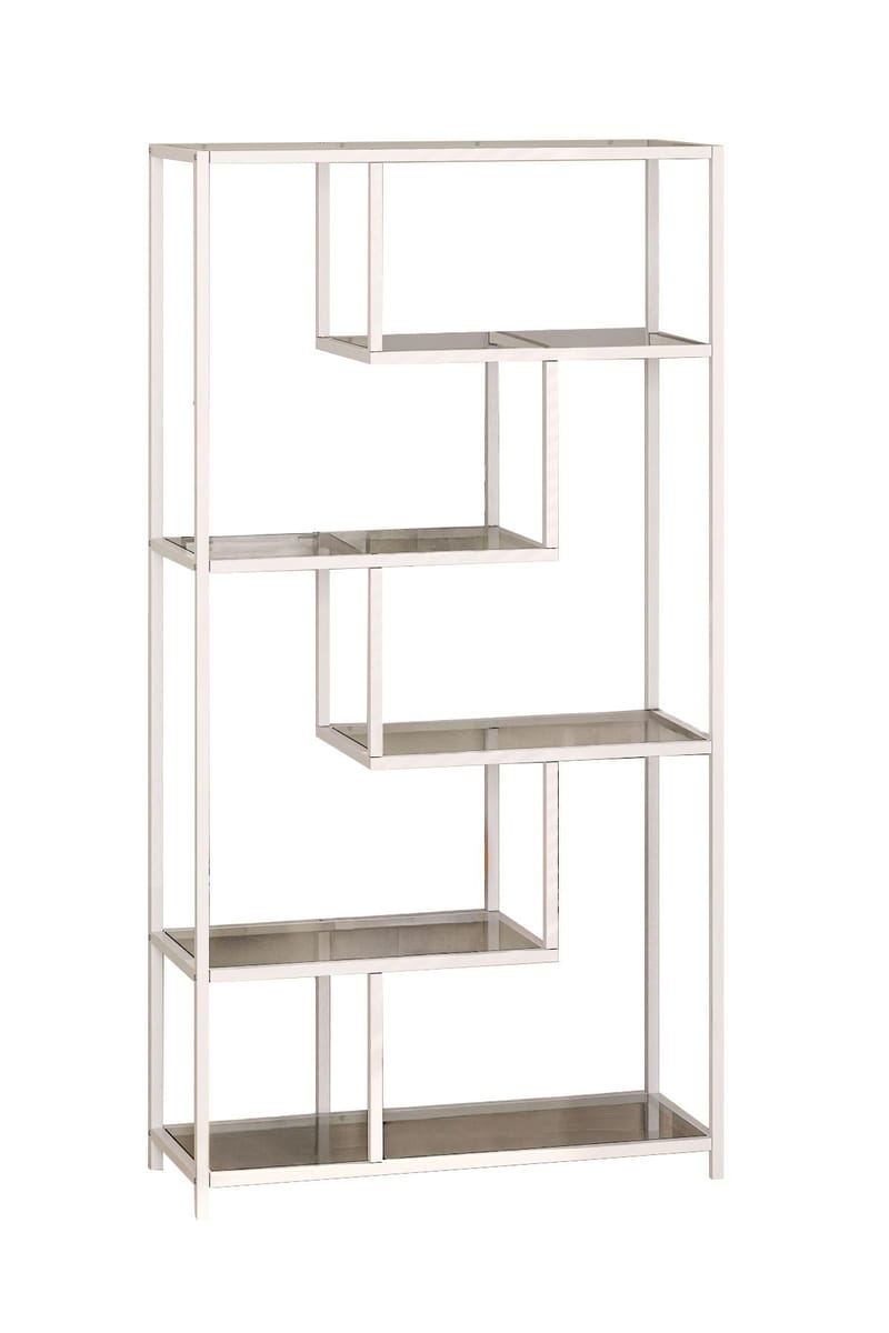 Sorena Bokhylla 90x172 cm - Vit och transparent - Förvaring - Hyllor - Bokhylla