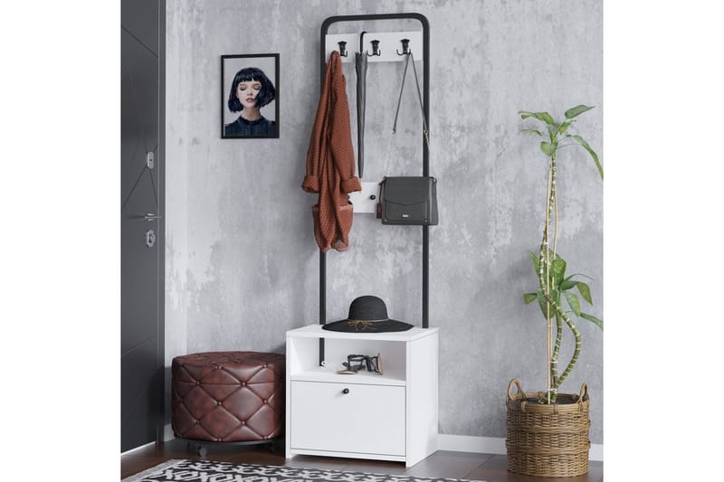 Springhill Hatthylla 50 cm - Svart/Vit - Förvaring - Hyllor - Hatthylla