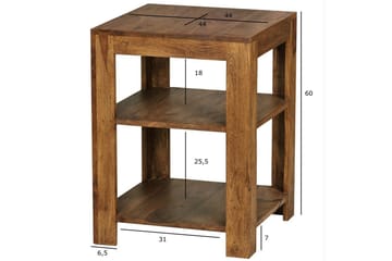 Stående hylla Wohnling massivt trä, förvaringsutrymme, herrgårdsstil 60 cm - 60 cm - Förvaring - Hyllor - Hyllplan & hyllkonsoler