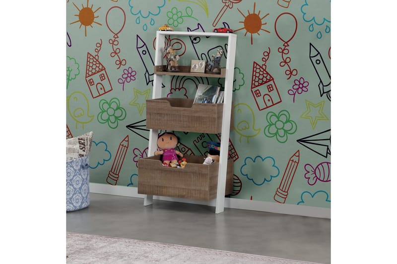 Comfortale Förvaringshylla - Brun/Vit - Förvaring - Hyllor - Steghylla & trapphylla