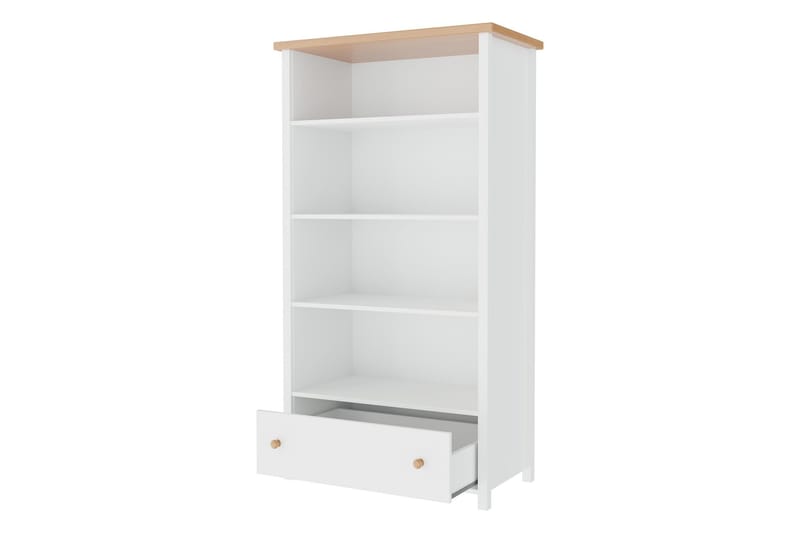 Storys Bokhylla 85 cm i Ek - Vit - Förvaring - Hyllor - Bokhylla