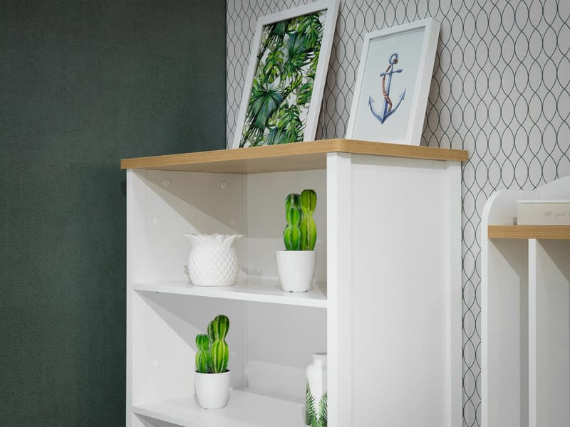 Storys bokhylla 85x162 cm - Beige, ek - Förvaring - Hyllor - Bokhylla