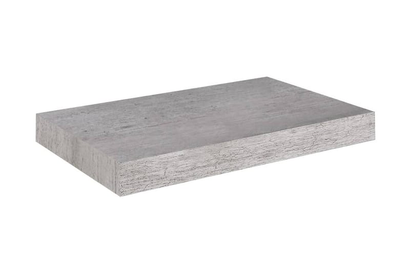 Svävande vägghyllor 2 st betonggrå 40x23x3,8 cm MDF - Betonggrå - Vägghylla - Kökshylla