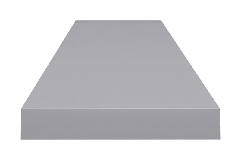 Svävande vägghyllor 2 st grå 120x23,5x3,8 cm MDF - Grå - Kökshylla - Vägghylla