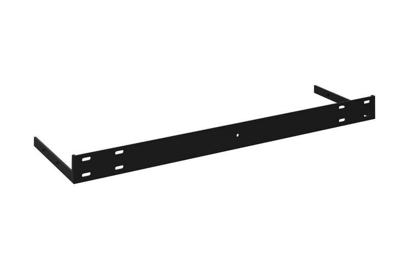 Svävande vägghyllor 2 st svart 120x23,5x3,8 cm MDF - Svart - Kökshylla - Vägghylla