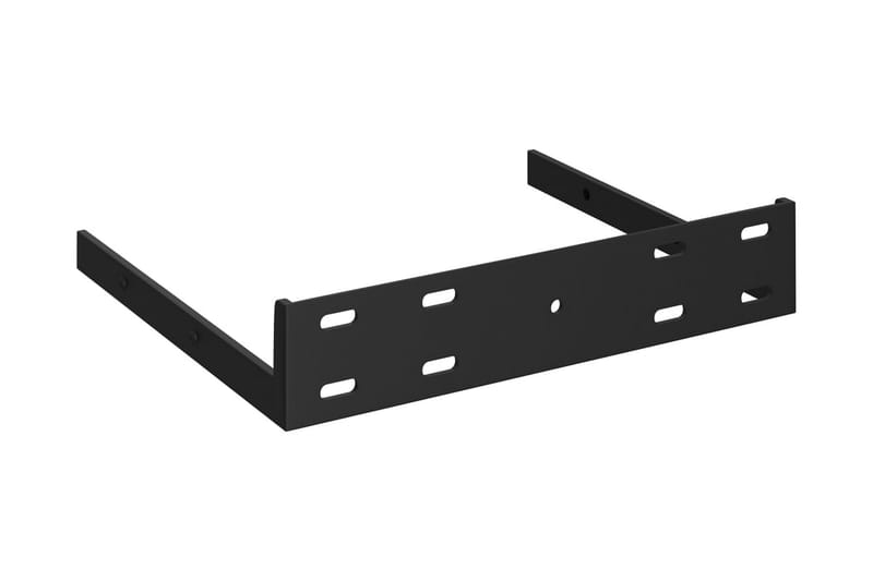 Svävande vägghyllor 2 st svart högglans 23x23,5x3,8 cm MDF - Svart - Kökshylla - Vägghylla