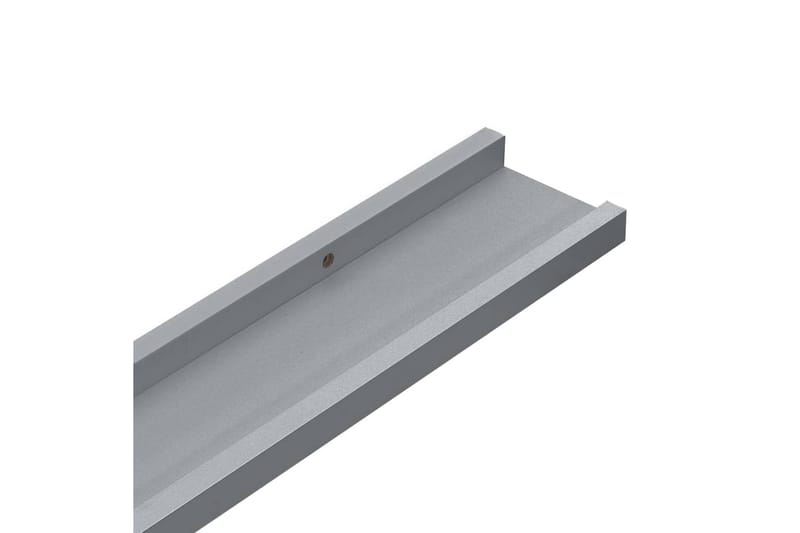 Tavellist 2 st grå 80x9x3 cm MDF - Grå - Förvaring - Hyllor - Tavelhylla & tavellist