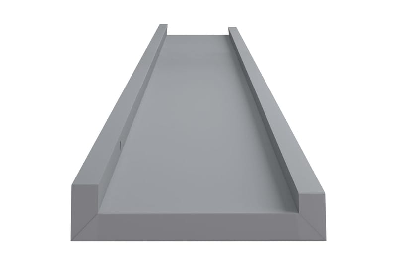 Tavellist 2 st grå 80x9x3 cm MDF - Grå - Förvaring - Hyllor - Tavelhylla & tavellist