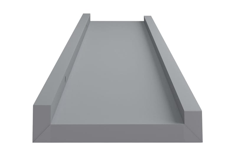 Tavellister 2 st grå 40x9x3 cm MDF - Grå - Förvaring - Hyllor - Tavelhylla & tavellist