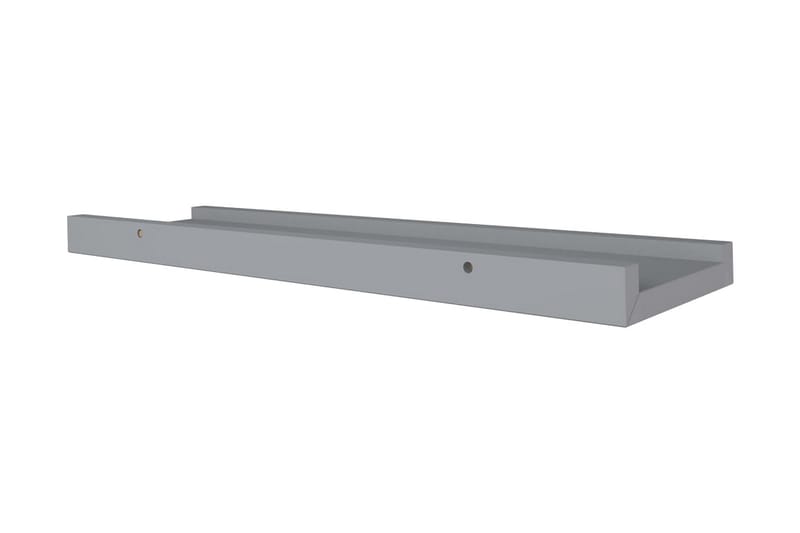 Tavellister 2 st grå 40x9x3 cm MDF - Grå - Förvaring - Hyllor - Tavelhylla & tavellist