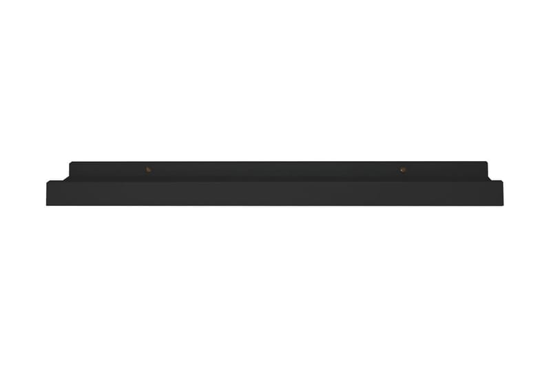 Tavellister 2 st svart 40x9x3 cm MDF - Svart - Förvaring - Hyllor - Tavelhylla & tavellist