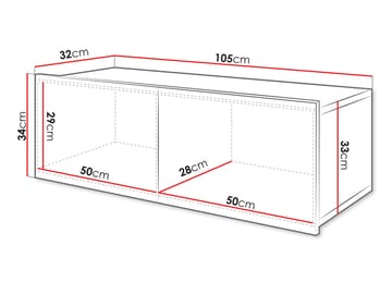 Tessan Väggskåp 105 cm - brun - Förvaring - Hyllor - Hyllplan & hyllkonsoler