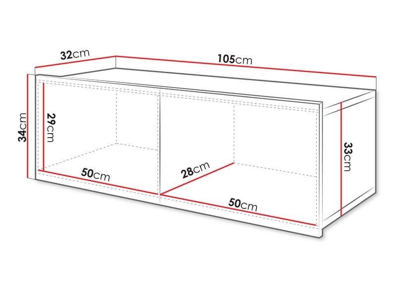 Tessan Väggskåp 105 cm - brun - Förvaring - Hyllor - Hyllplan & hyllkonsoler