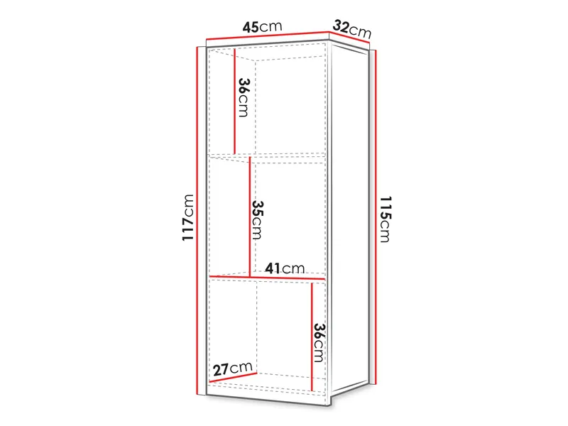 Tessan Väggskåp 45 cm - brun - Förvaring - Badrumsförvaring & tvättstuga inredning - Badrumsskåp