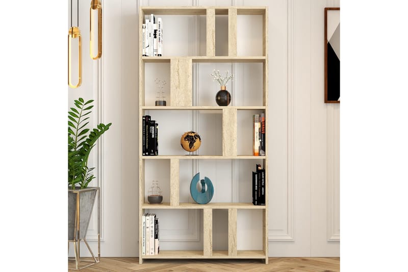 Timiza Bokhylla 90 cm i Ek - Beige - Förvaring - Hyllor - Bokhylla