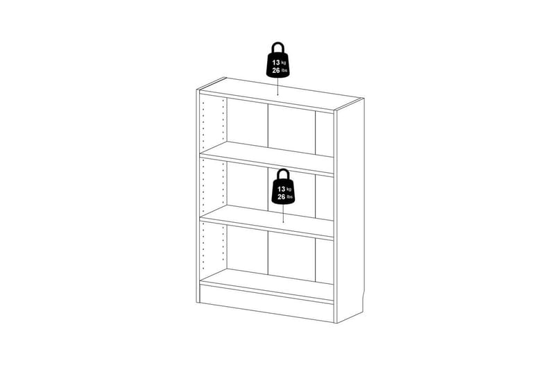 Trysil Bokhylla 79 cm i Ek - Beige - Förvaring - Hyllor - Bokhylla