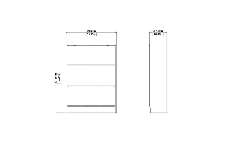 Trysil Bokhylla 79 cm i Ek - Beige - Förvaring - Hyllor - Bokhylla