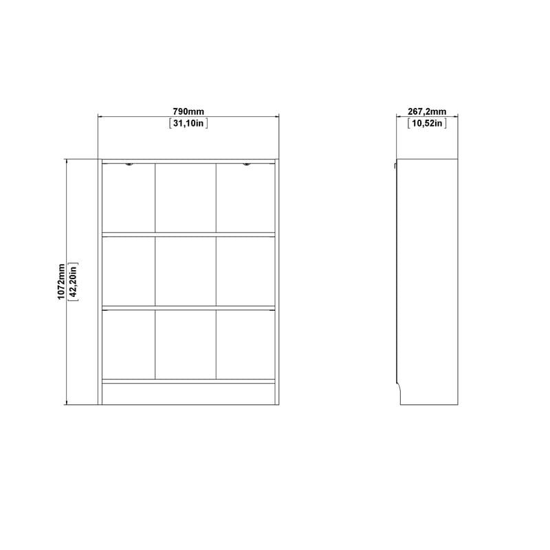 Trysil Bokhylla med 2 hyllor 79x27x107 cm - Förvaring - Hyllor - Bokhylla