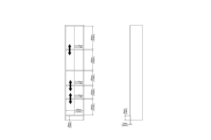 Trysil Hylla 40,6x26,75 cm - Ekstruktur - Förvaring - Hyllor - Bokhylla