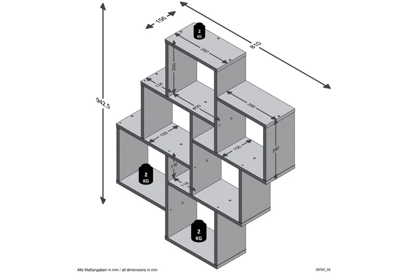 Brishana Vägghylla 81 cm - Ljusbrun - Förvaring - Hyllor - Vägghylla
