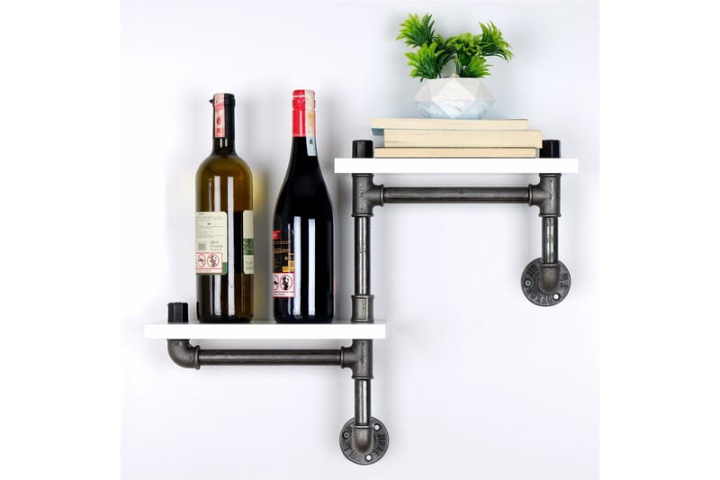 Chandina Vägghylla 56x13 cm 2 Hyllor - Vit - Förvaring - Hyllor - Vägghylla