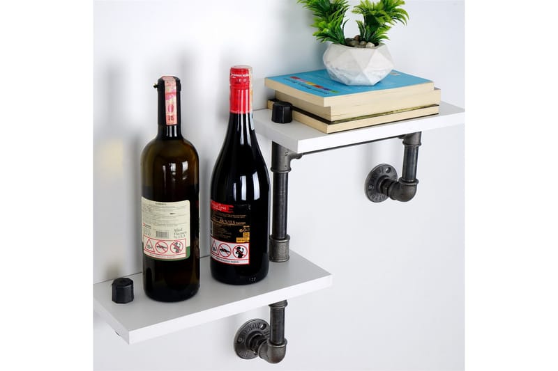 Chandina Vägghylla 56x13 cm 2 Hyllor - Vit - Förvaring - Hyllor - Vägghylla