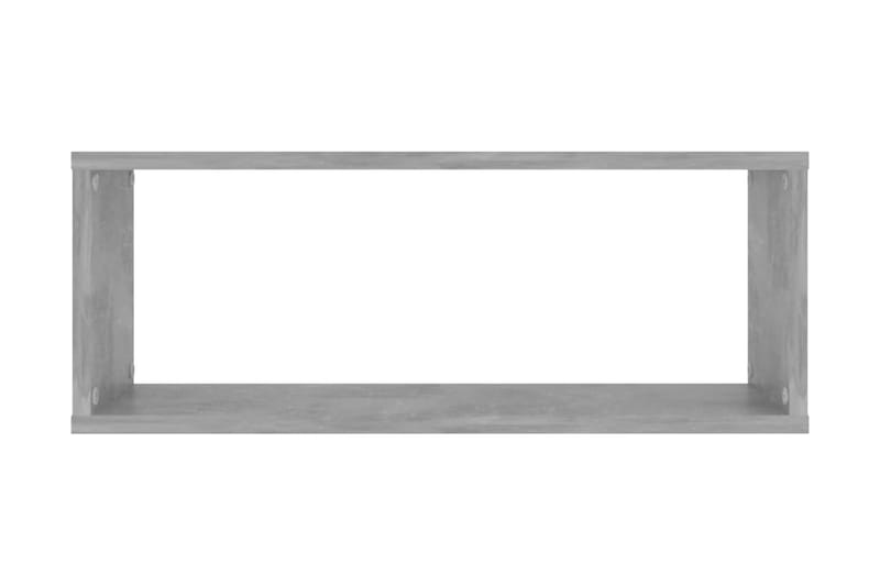Vägghylla kubformad 4 st betonggrå 60x15x23 cm spånskiva - Betonggrå - Förvaring - Köksförvaring - Kökshylla