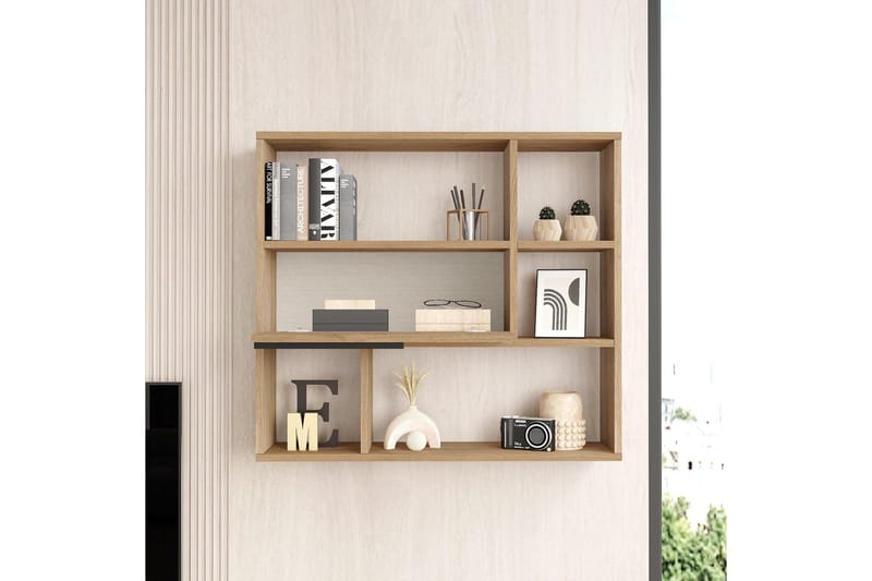 Liyakat Vägghylla 90,1 cm - Valnöt - Förvaring - Hyllor - Vägghylla