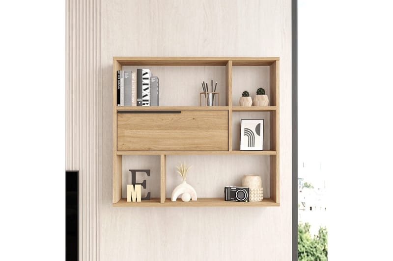 Liyakat Vägghylla 90,1 cm - Valnöt - Förvaring - Hyllor - Vägghylla