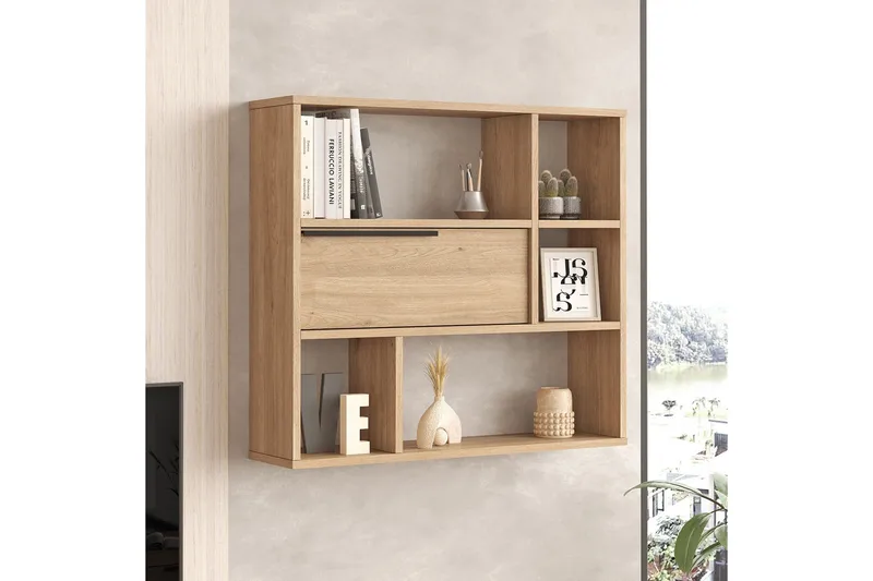 Liyakat Vägghylla 90,1 cm - Valnöt - Förvaring - Hyllor - Vägghylla