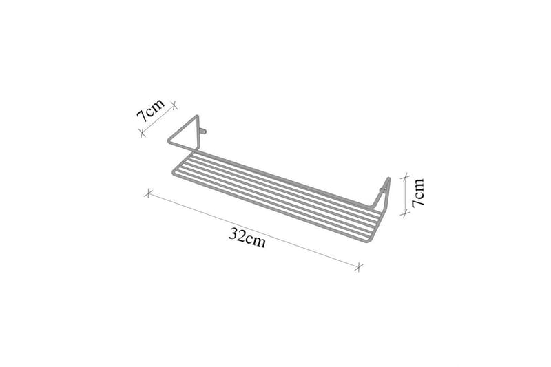 Vägghylla Moren Makyaj Rafi Krom - Krom - Förvaring - Hyllor - Badrumshylla