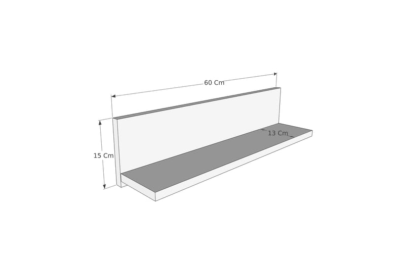 Munni Vägghylla 60 cm Brun - Vägghylla - Kökshylla