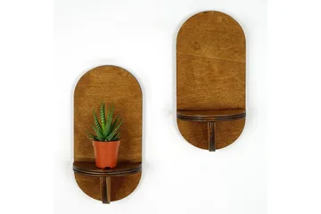 Nagaji Vägghylla 13 cm - Valnöt - Förvaring - Hyllor - Vägghylla