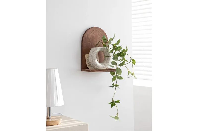 Nagaji Vägghylla 16 cm - Valnöt - Förvaring - Hyllor - Vägghylla