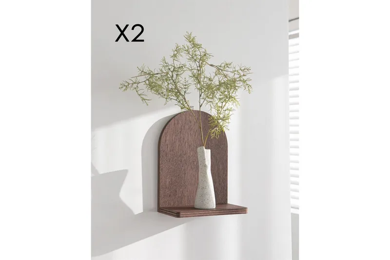 Nagaji Vägghylla 16 cm - Valnöt - Förvaring - Hyllor - Vägghylla