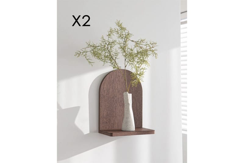 Nagaji Vägghylla 16 cm - Valnöt - Förvaring - Hyllor - Vägghylla