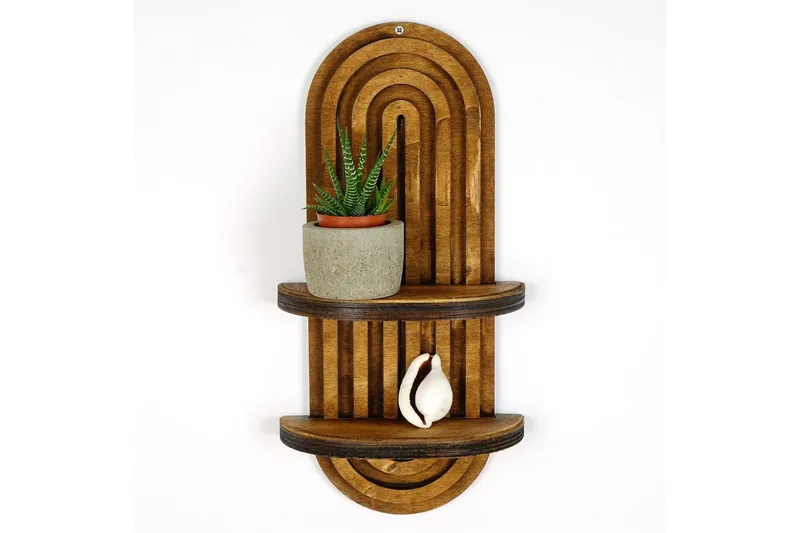 Nagaji Vägghylla 40 cm - Valnöt - Förvaring - Hyllor - Vägghylla