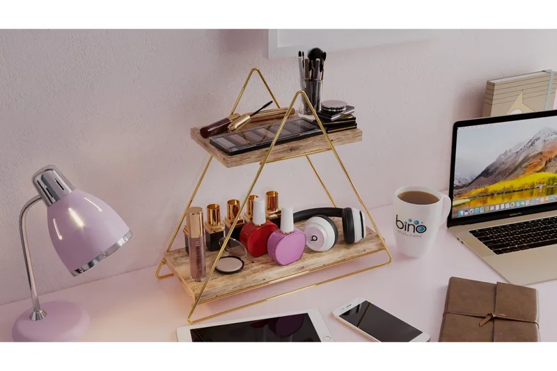 Naomasa Vägghylla 38 cm - Brun/Guld - Förvaring - Hyllor - Vägghylla