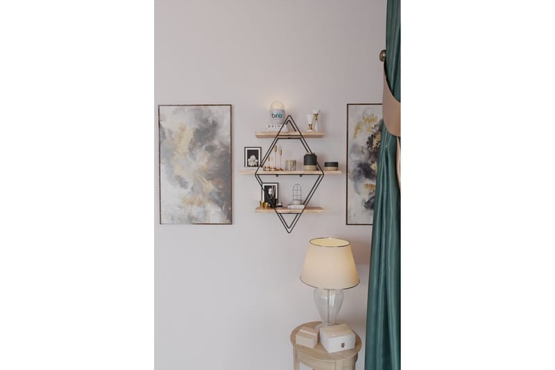 Rambabu Vägghylla 70 cm - Guld/Svart - Förvaring - Hyllor - Vägghylla