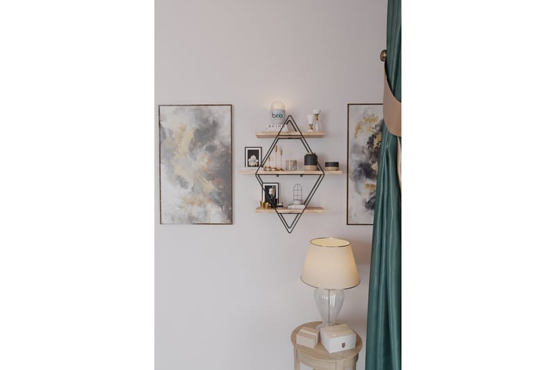 Rambabu Vägghylla 70 cm Guld/Svart - Förvaring - Hyllor - Vägghylla
