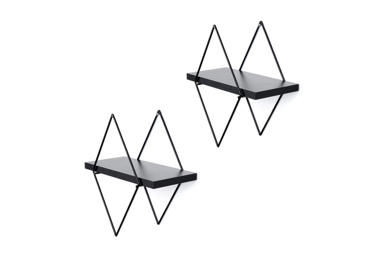 Sivrice Vägghylla 31x15 cm, Svart