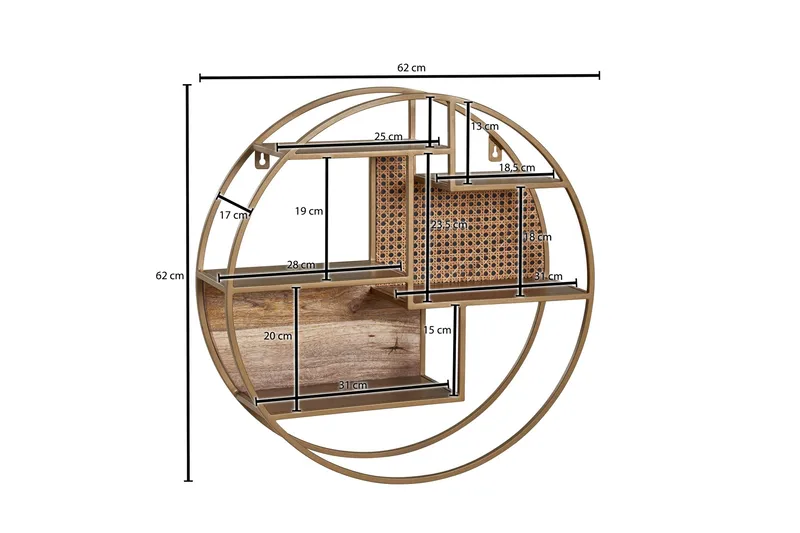 Tultered hylla - Brun - Förvaring - Hyllor - Vägghylla