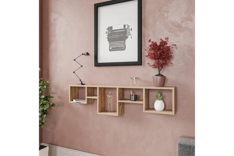 Vägghylla Karaseki Vägghylla 120x17 cm Trä/Natur - Förvaring - Hyllor - Vägghylla