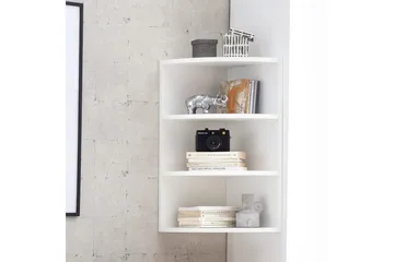 Vägghylla Wohnling melaminbelagd spånskiva, hörnhyllförvaring, modern stil Vit - Vit - Förvaring - Hyllor - Hörnhylla